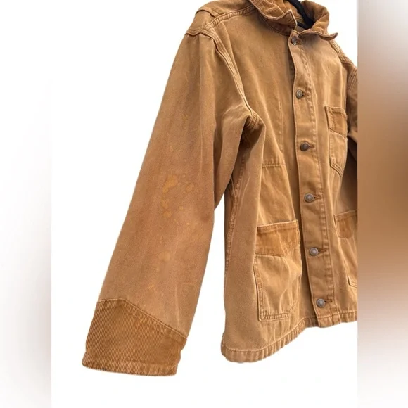 Rolla's Women's Denim Corduroy Barn Jacket in Washed Cocoa Size Medium (10) - Picture 4 of 11